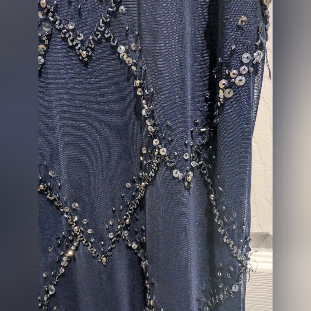 Adrianna Papell Blouson Beaded Gown - Picture 6 of 7